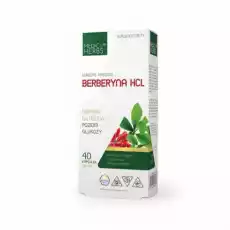 Medica Herbs Berberyna HCL 500 mg 40 kapsułek Artykuły Spożywcze