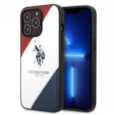 US Polo USHCP14LPSO3 iPhone 14 Pro 61 białywhite Tricolor Embossed Telefony i akcesoria Akcesoria telefoniczne Etui