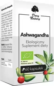 ASHWAGANDHA BIO 60 KAPSUŁEK 520 mg DARY NATURY Artykuły Spożywcze Produkty dietetyczne Suplementy