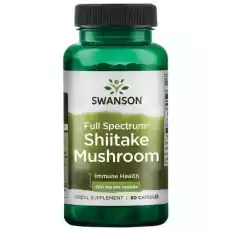 SWANSON Shiitake Mushroom 500mg 60kaps Zdrowie i uroda