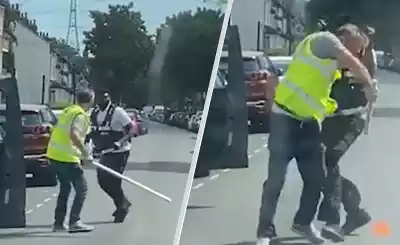 londyn, bójka Bójka na ulicy w Londynie. Nagranie trafiło do sieci