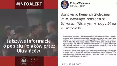  Ukraińcy pobili Polak w w Warszawie? To fake news